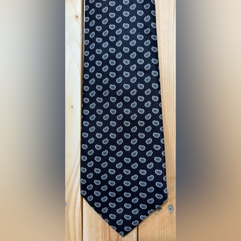 RENE CHAGAL MEN'S BLUE PAISLEY TIE 100% SILK